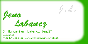 jeno labancz business card